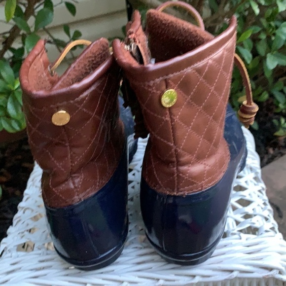 Steve Madden Tillis Weather rain Boots navy brown‎ - Picture 6 of 10